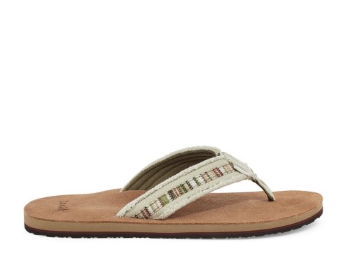 Tong Sanuk Fraid So Eco-Friendly Homme - Marron / Beige PNVZQU749